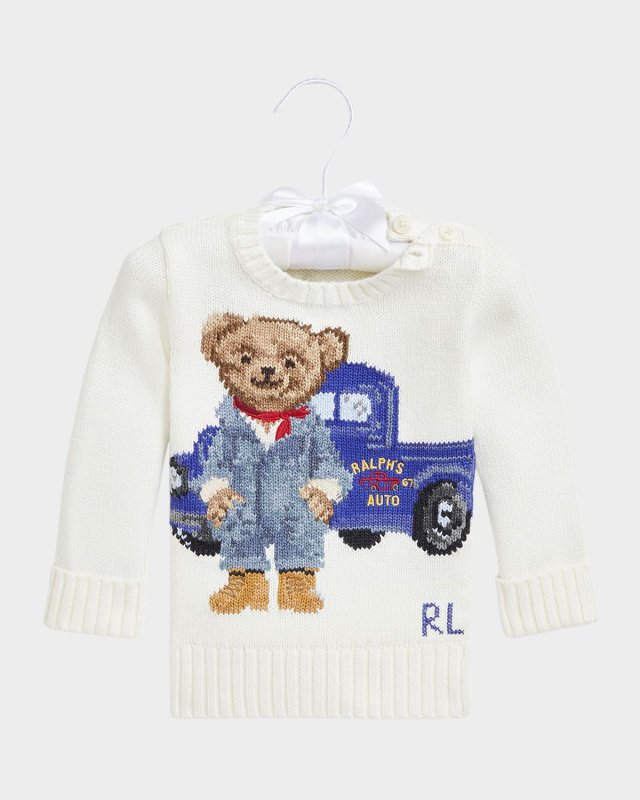 Boy's Polo Bear Graphic Sweater, Size 3M-24
